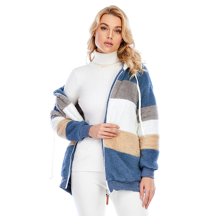 Vinter tjock varm Teddy Coat Kvinna revers Long bras moelleux cheveux falska päls Jack ou Kvinnliga knappar Fickor blixtlås Overcog et