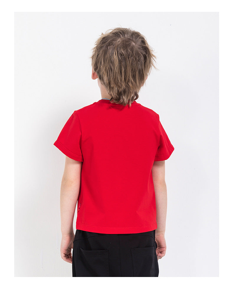 Europeisk och amerikanska kortärmad t-shirt för barn