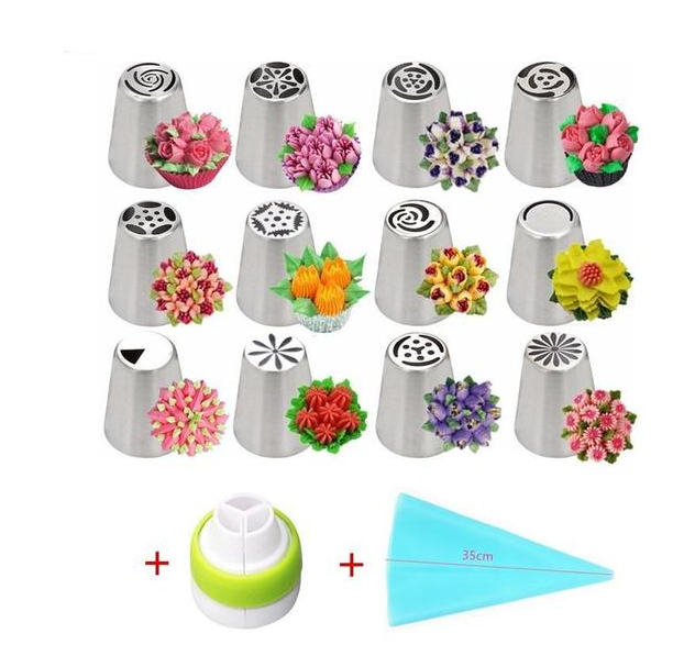 Douille de décoration de gâteau en acier inoxydable 3 en 1, édition limitée, style noël, édition limitée