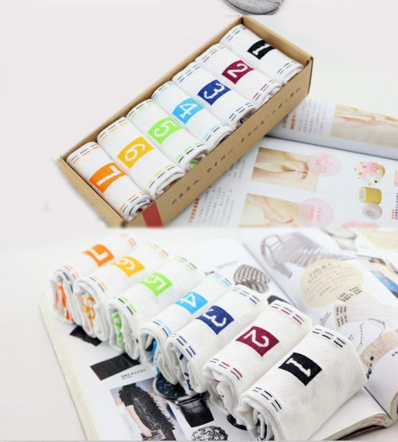Chaussettes en coton numériques créatives de sept jours, chaussettes de sport, semaine paresseuse, pour couples