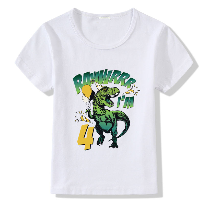 T-shirt pour enfants Numéros 1-9 T-shirt d'anniversaire
