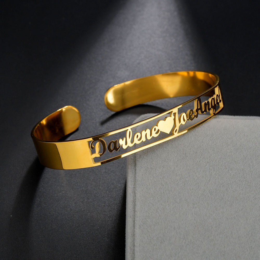 Electroplated English Alphabet Bracelet