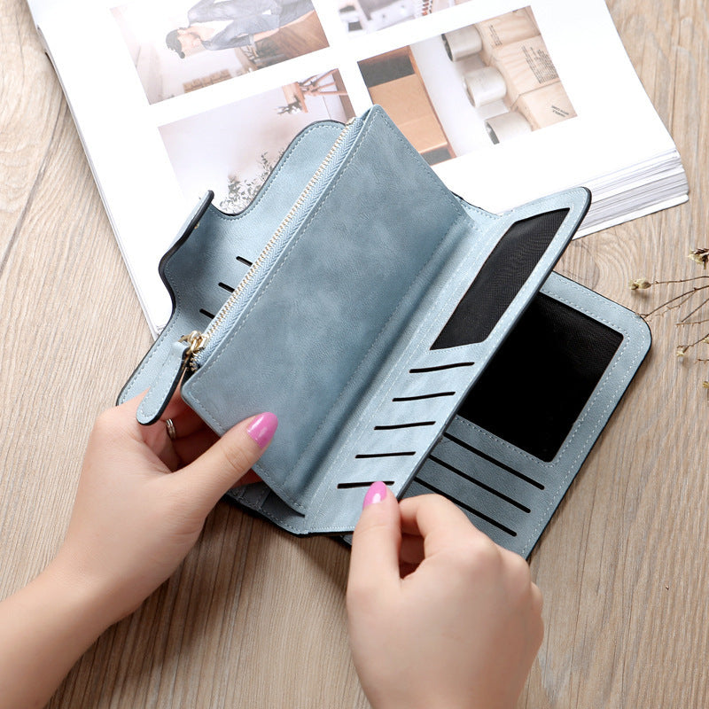 Matt PU Leather Multifunctional Wallet PU