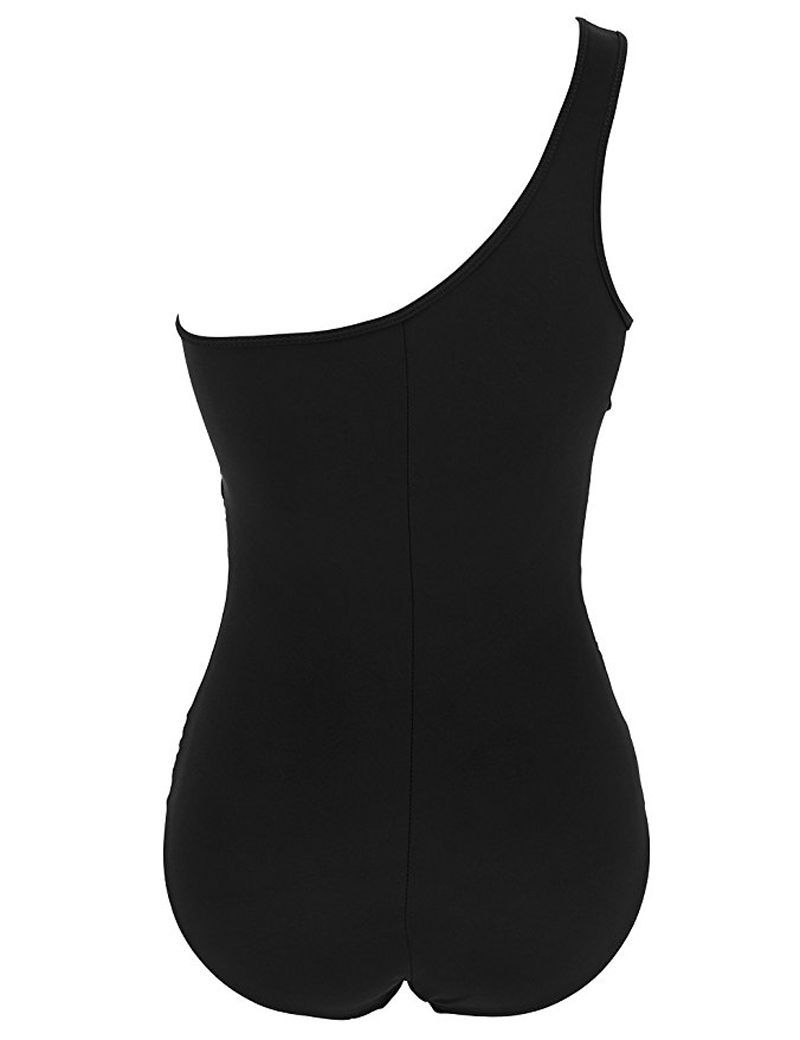 Professional Women's Plus Size Swimsuit - Nylon Construction (Solid Color, M-4XL, Chest Pad Support, One-Piece Style)