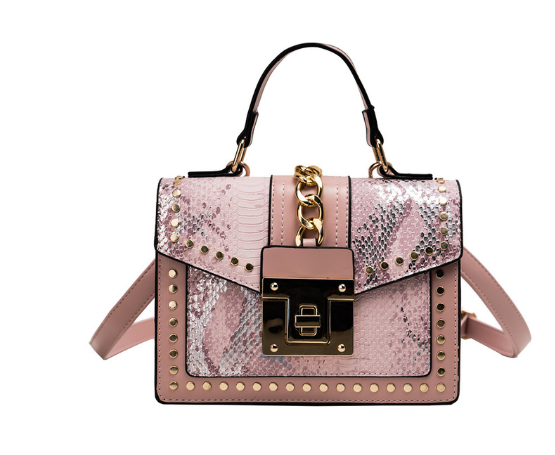 Crocodile Embossed Shoulder Bag - Luxury Alligator Pattern Handbag for Women