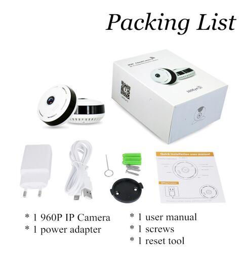 Cobell 960P Wifi IP Camera Home Security Wireless 360 Degree Panoramic CCTV Camera Night Vision Fisheye Lens VR Cameras