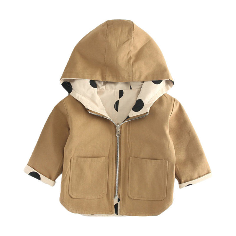 Veste à capuche décontractée des deux côtés