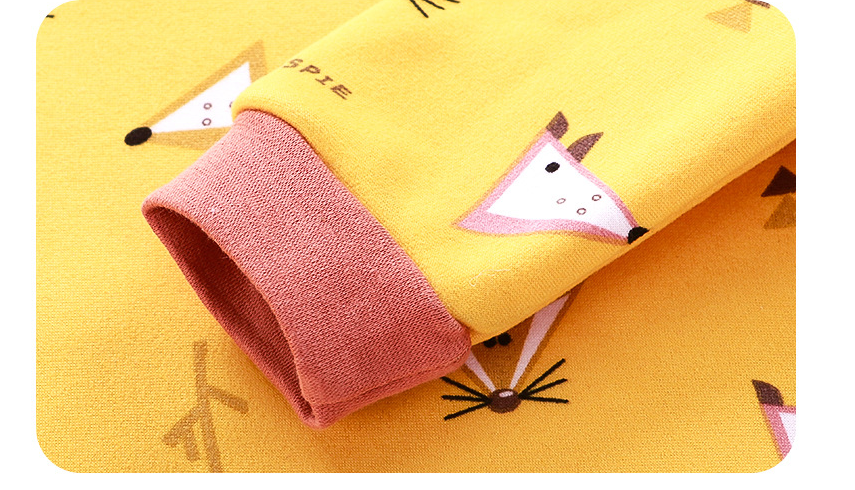 Ensemble de sous-vêtements thermiques épais en velours pour enfants Plus