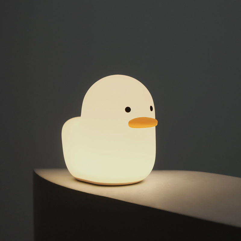 Nordique mignon belle bande dessinée terne canard Led veilleuse Silicone USB charge veilleuse vacances cadeaux enfants chambre chevet chambre