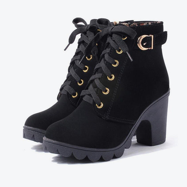 Cross Strap Boots with Martin Boots