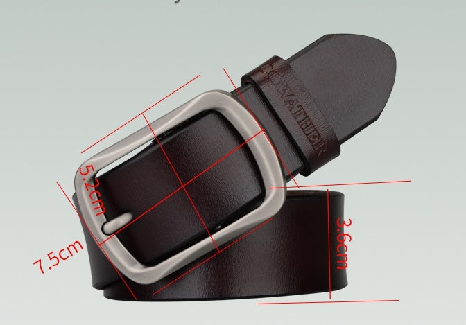 Men's Large Size Leather Belt 150cm - Inclusive Comfort