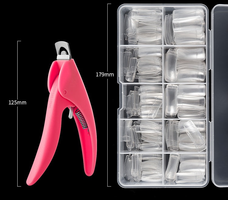 Professional French Nail Tips - 500 Pieces Acrylic Material | Classic French Manicure Collection