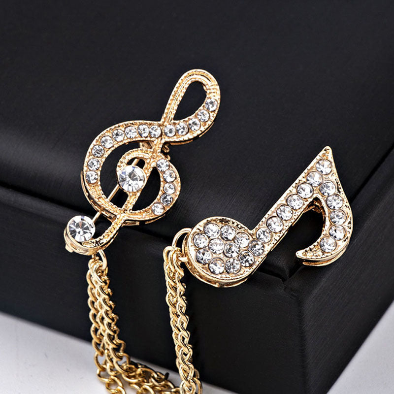 British Style Men's Symbol Music Brooch