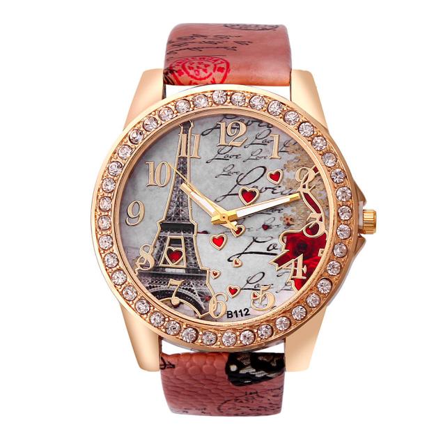 Nouveau Vintage Paris tour Eiffel montre à Quartz femme femmes filles dames étudiants montre-bracelet décontractée Relojes