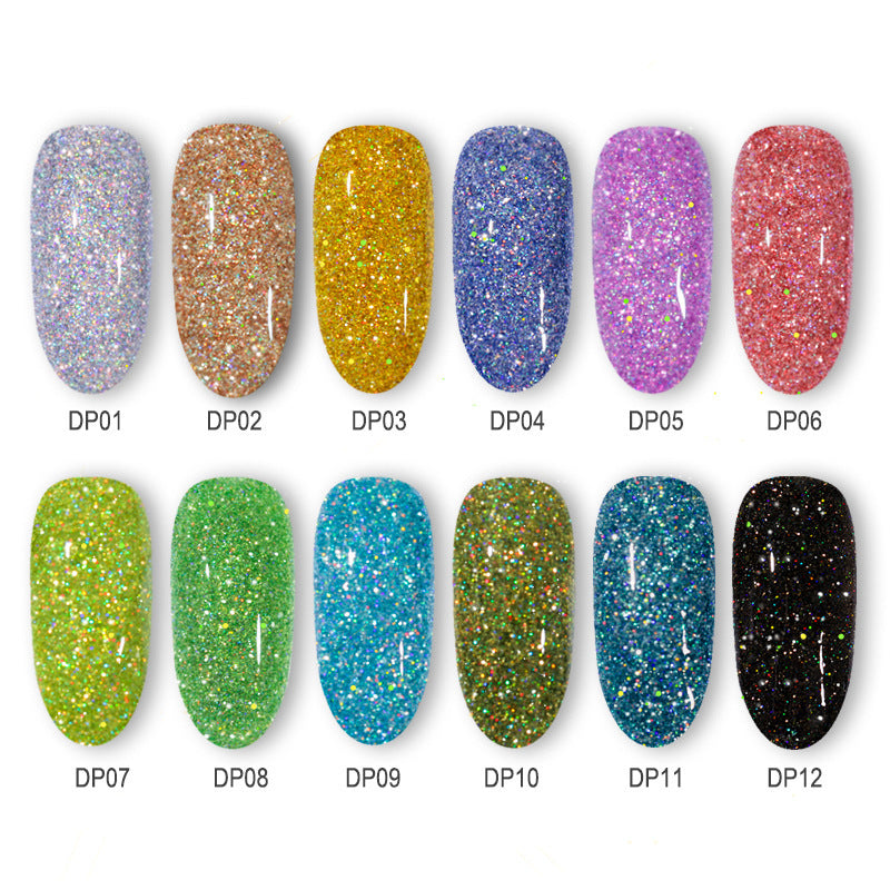 Professional Laser Glitter Nail Powder - Holographic Dip System | Long-Lasting Formula