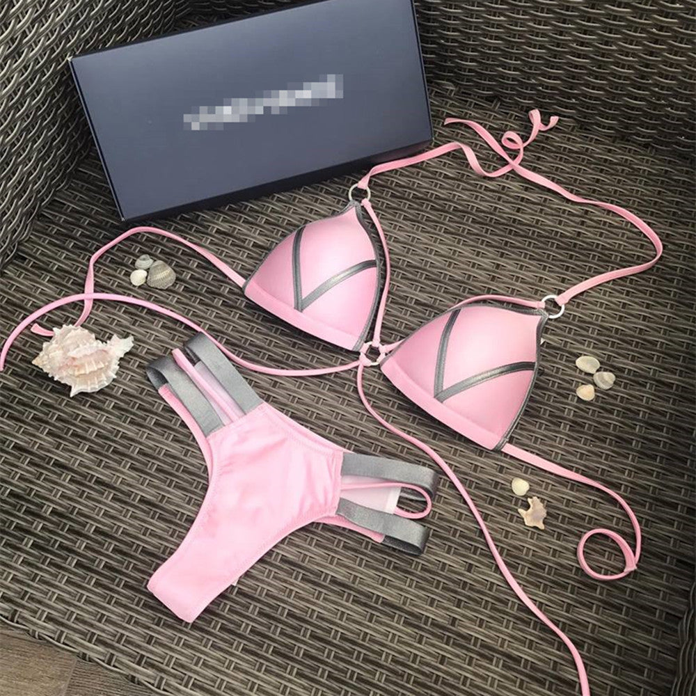 Professional Bronzing Bikini - Nylon Cotton (Chest Pad Support, Swimming Wading Sports, High-Quality Materials, Stylish Durable Design)