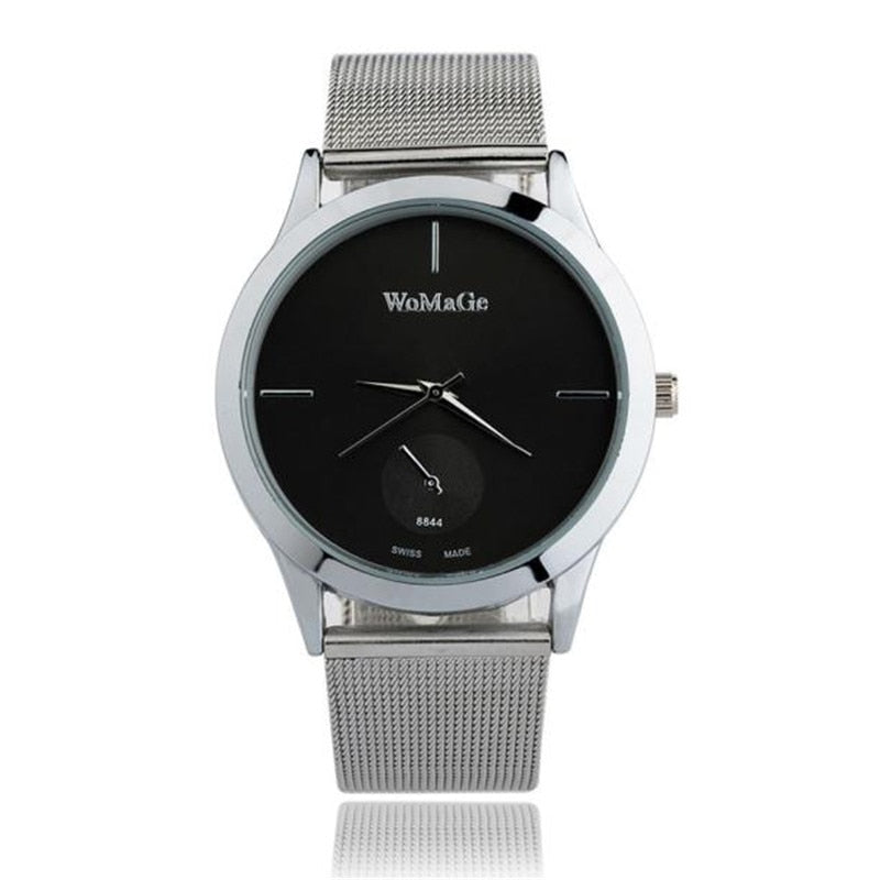Mode alliage ceinture maille montre unisexe femmes montres Style minimaliste montre à Quartz relogio feminino saat montres pour femmes