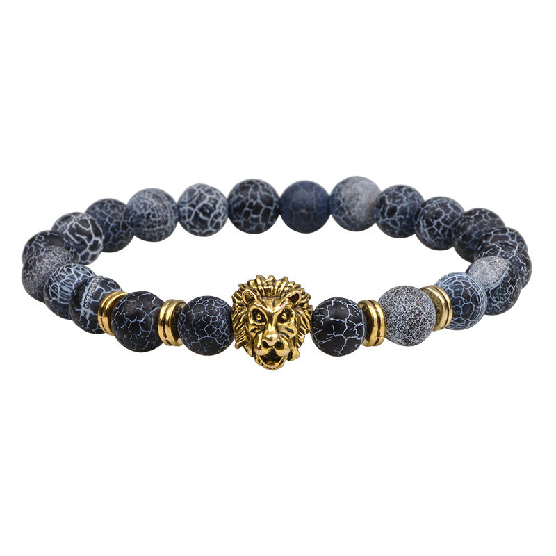 Naturstens ugglehuvud yogaarmband