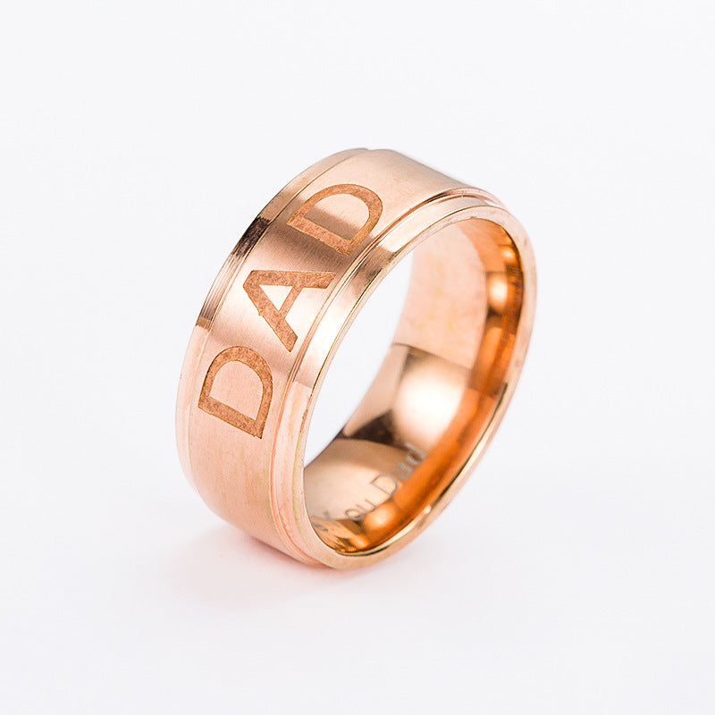 Monogramring titan stålring