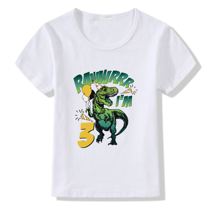 T-shirt pour enfants Numéros 1-9 T-shirt d'anniversaire