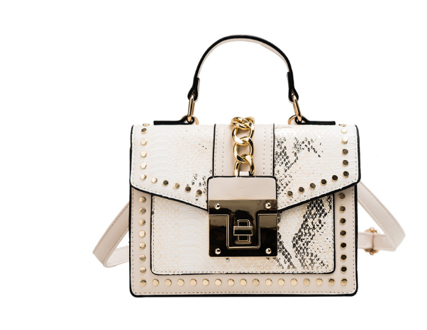 Crocodile Embossed Shoulder Bag - Luxury Alligator Pattern Handbag for Women