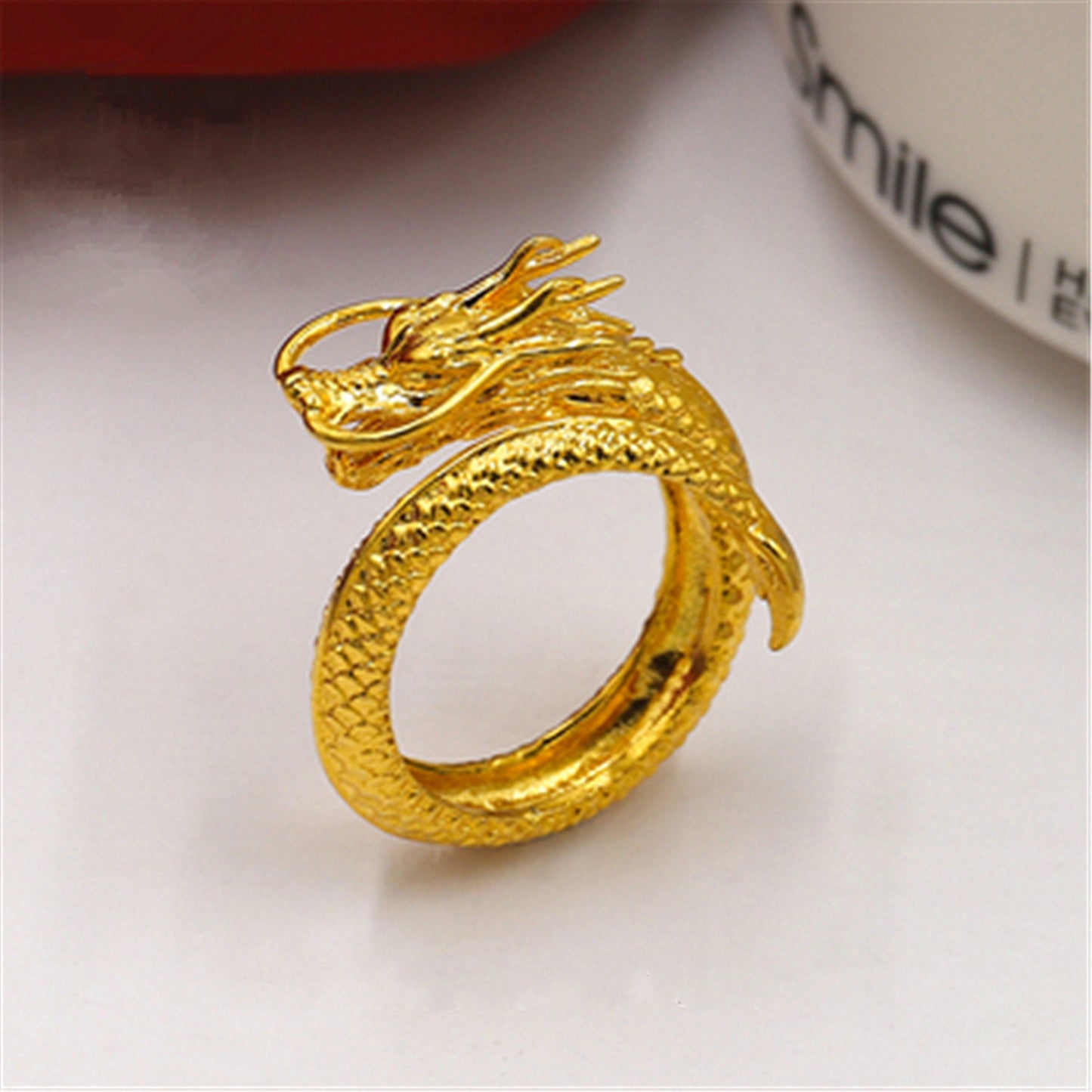 Bague amoureux du dragon et du phénix