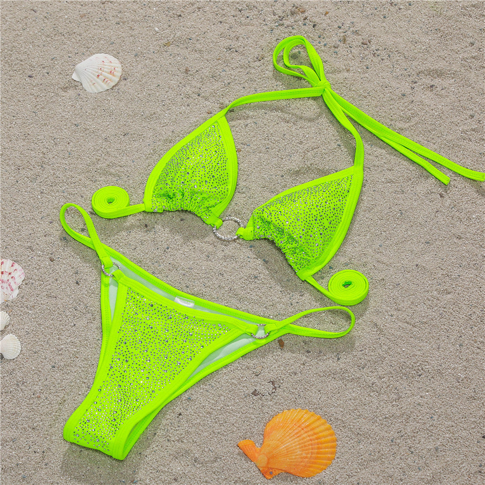 New Sexy Bikini Diamond-Studded Female Swimsuit Split Swimsuit