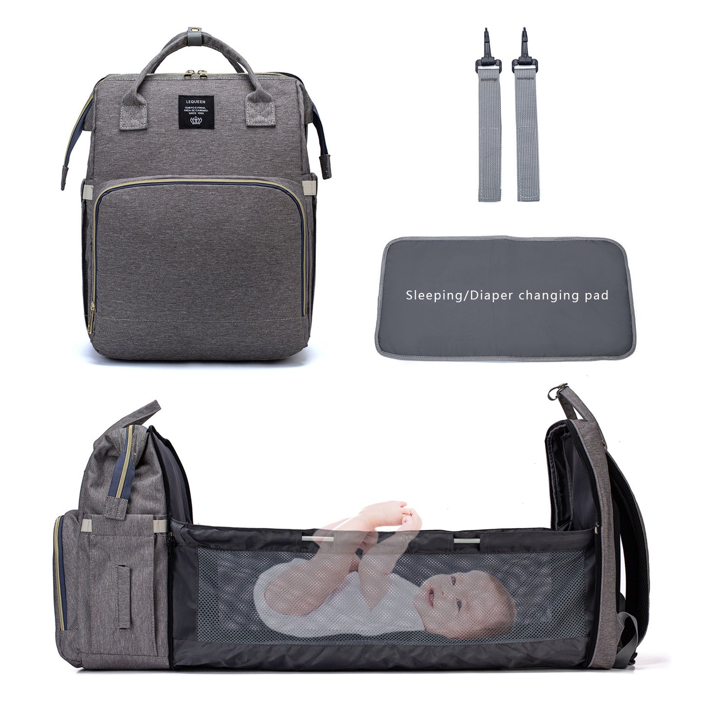 Sac à couches de grande capacité, sacs à dos pour soins infirmiers pour maman, voyage pour bébé
