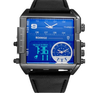 Montre de sport pour hommes, bracelet militaire, chronographe numérique, pour hommes, rektangel kvarts, brassard