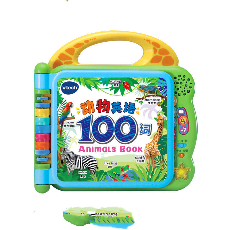 Livre tactile de mots animaux de 100 mots, Machine d'apprentissage bilingue pour l'éducation de la petite enfance