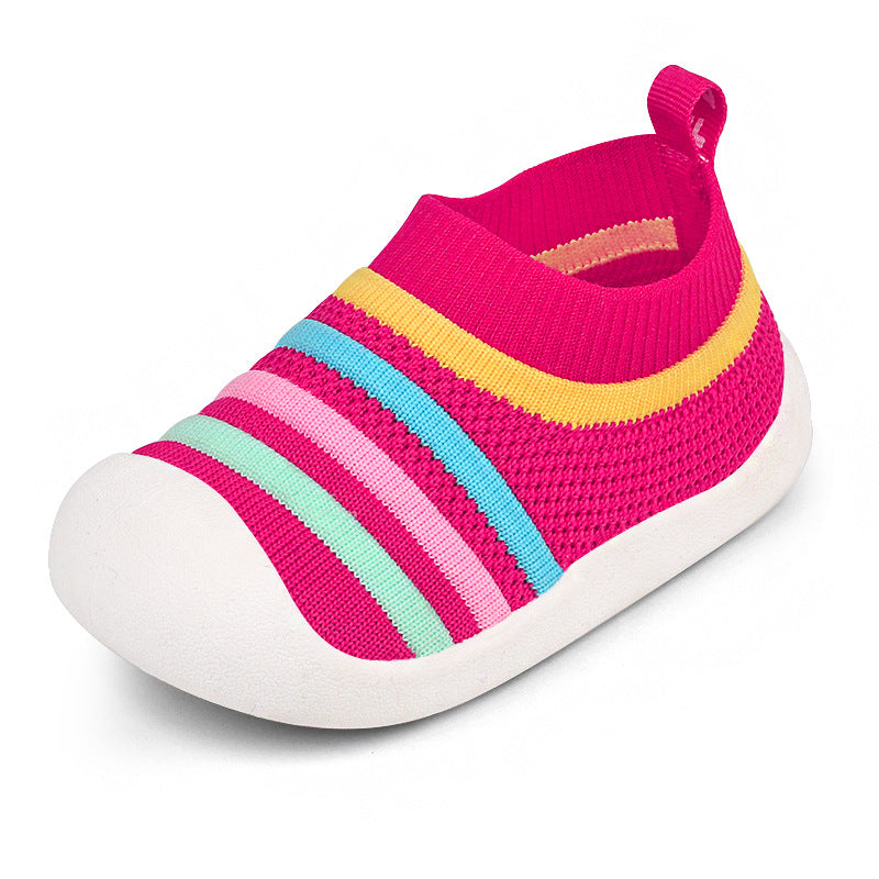 Chaussures chaussettes tricotées volantes pour enfants