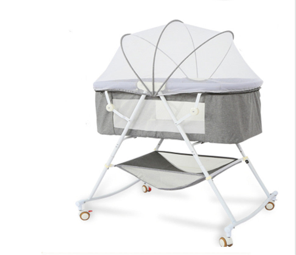 Spjälsäng nyfödd multifunktionell komfort baby baby bärbar baby shaker hopfällbar europeisk vagga säng