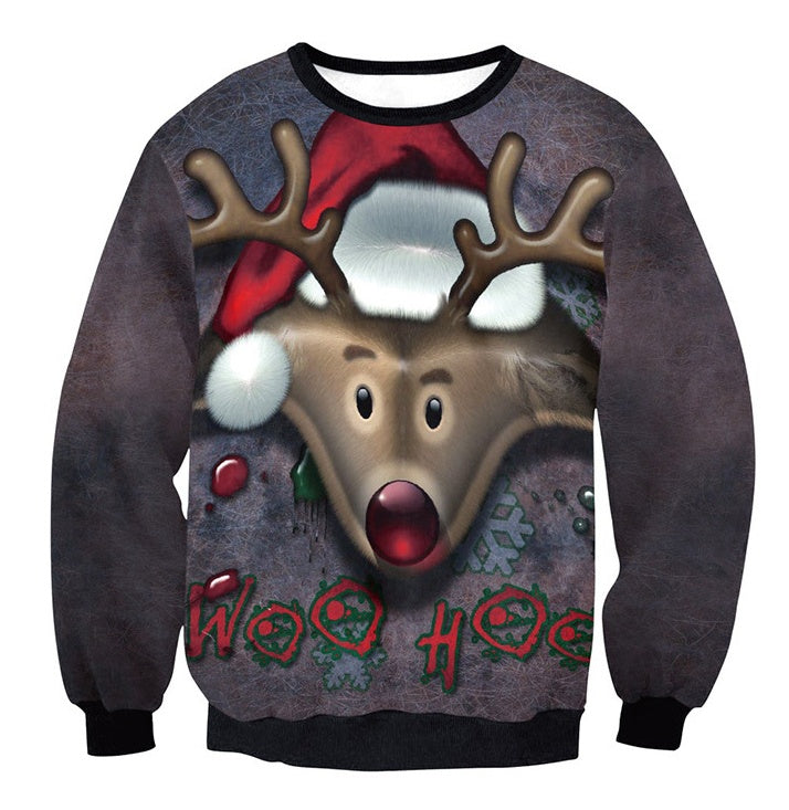 Funny Christmas Sweater Holiday Santa Elf Funny Women Men Sweaters Tops Autumn Winter Clothes for Winter