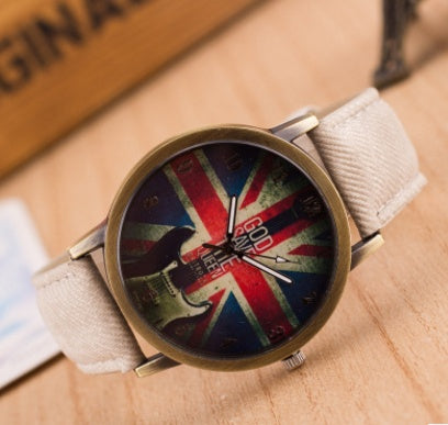 UK Flag Wrist Watch - Stylish Elegant Modern Sophisticated Functional Fashionable Vibrant Statement