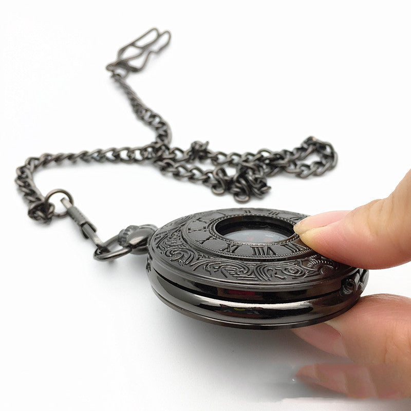 Classic Roman Double Display Pocket Watch - Elegant Modern Sophisticated Intricate Contemporary Fine Watchmaking Statement