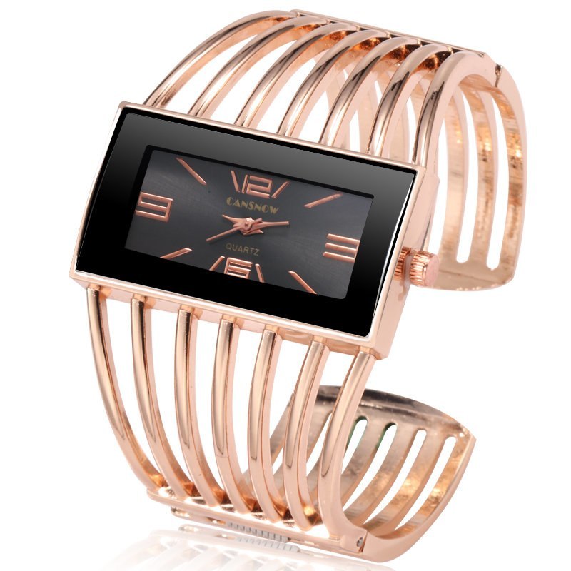 CANSNOW Damklocka Lyxig Mode Roséguld Armbandsur Dam Klänning Klocka Kvinna Dam Saati Flickor Armbandsur Relojes