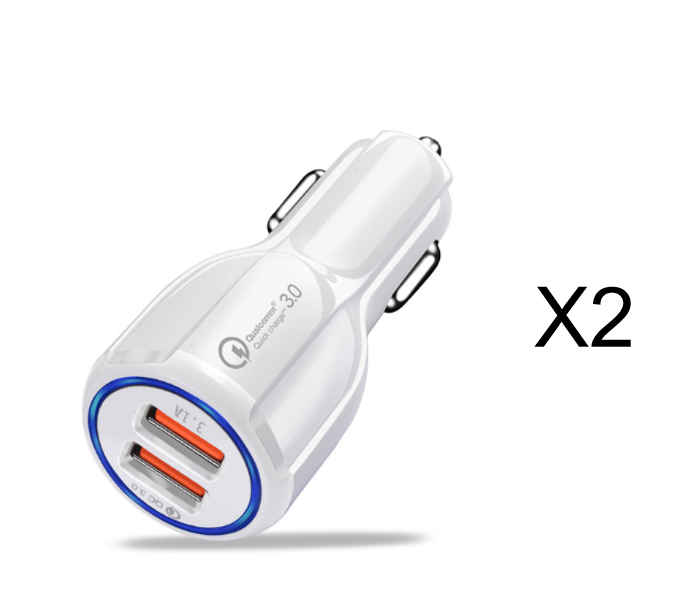Quick Charge 3.0 billaddare för mobiltelefon Dubbel usb billaddare Qualcomm Qc 3.0 snabbladdningsadapter Mini usb billaddare