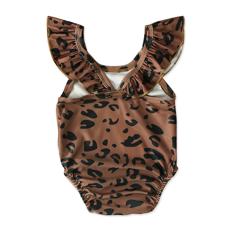 Maillot de bain enfant imprimé léopard