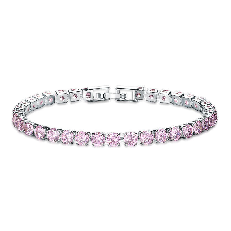 Cubic Zirconia Tennisarmband Iced Out Chain Kristallarmband Dam Herr Guld Armband Smycken