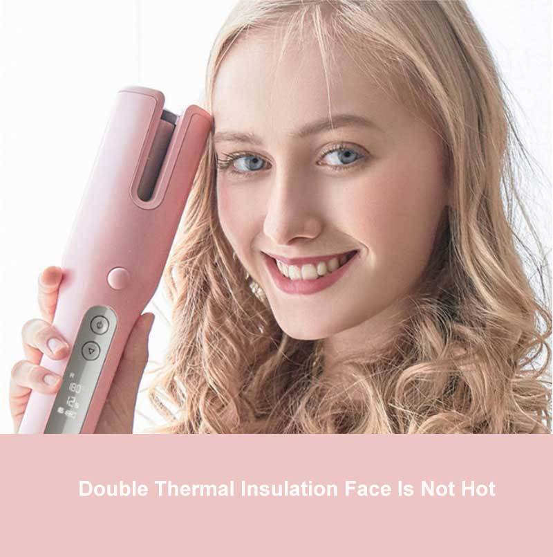Trådlös Automatisk Curler USB LCD-skärm Keramic Värme Anti-perm Curlere