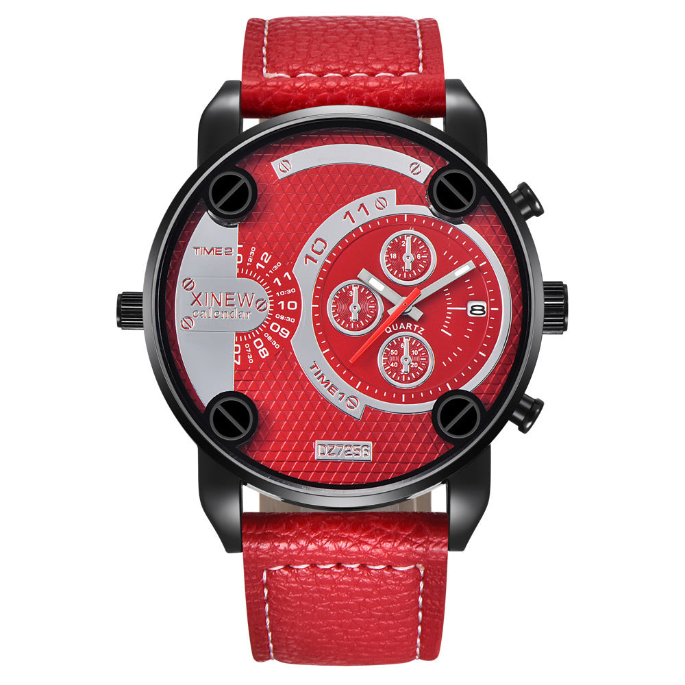 Herr Stora Billiga Klockor Mode Läder Datum Presenter Armbandsur