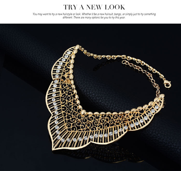 Wild Style Alloy Necklace Earrings - Trendy Accessories