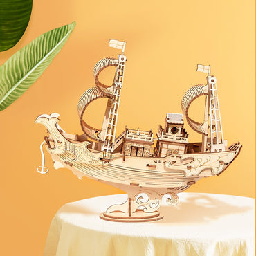 Jeux de Puzzle en bois, modèle de bateau et de bateau, jouets pour enfants, cadeau d'anniversaire pour filles