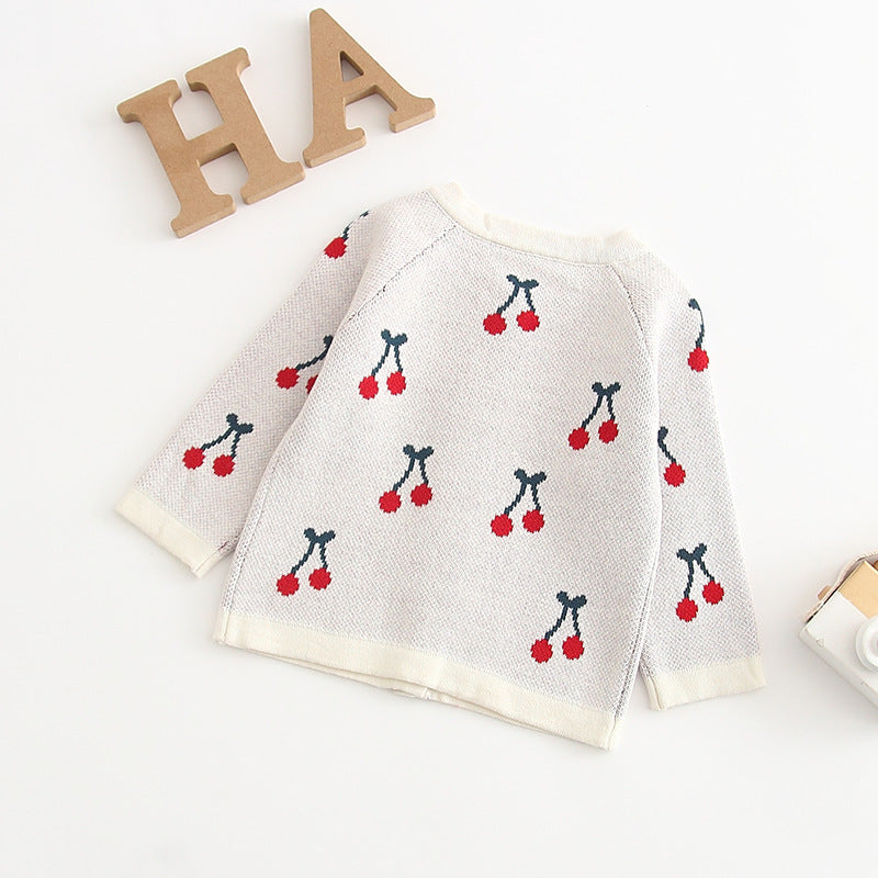 Veste cardigan cerise douce pour bébé