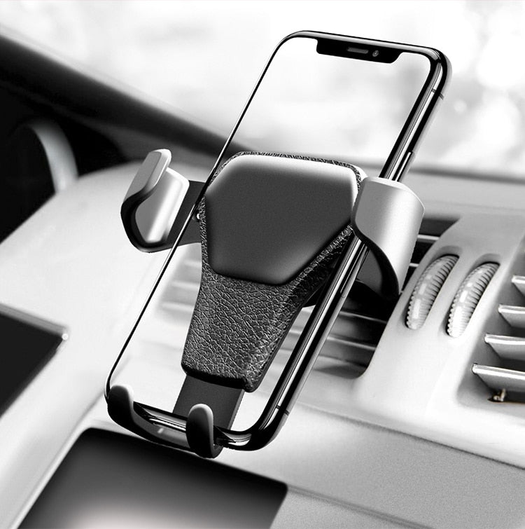 Biltelefonhållare för telefon i bilen luftventilfäste Stativ Ingen magnetisk mobiltelefonhållare Universal Gravity Smartphone Mobilstöd