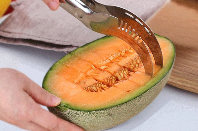 Rostfritt stål Cutter för vattenmelon Hami Melon Pitaya Pawpaw