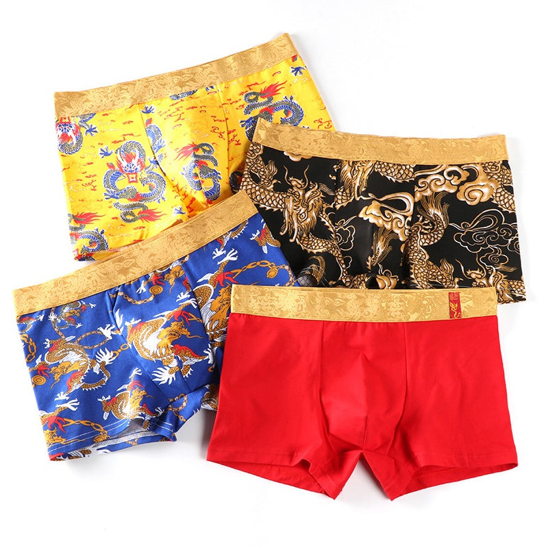 Boxershorts med drakemönster
