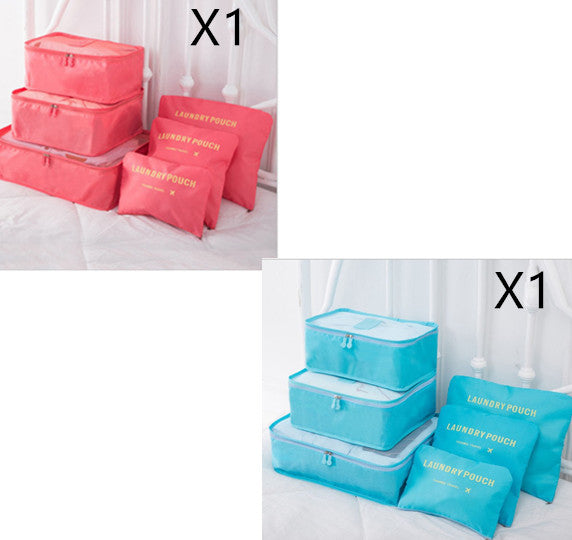 6 ST Reseförvaringsväska Set för Clothes Tidy Organizer