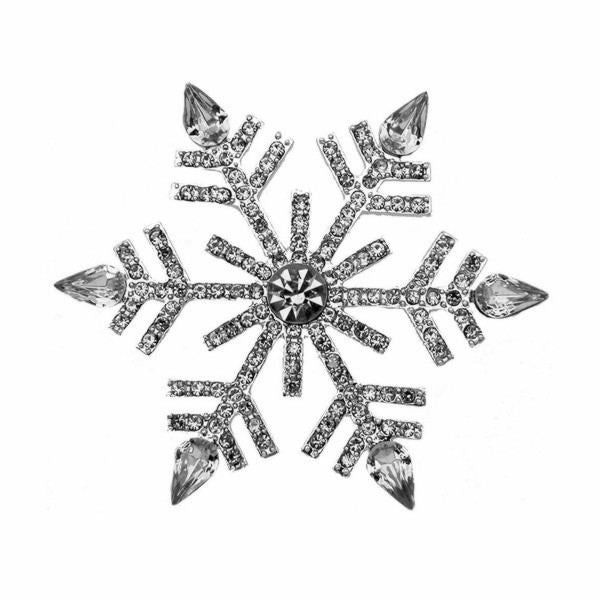 Christmas Snowflake Brooch - Elegant Winter Accessory