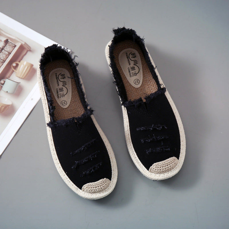 Korean Fisherman Lazy Shoes - Canvas Slip-On - Relaxed Collection